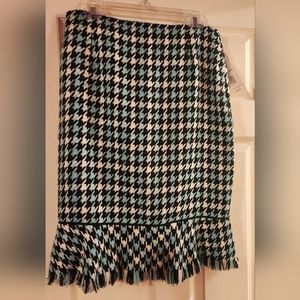 Size 10 Blue lined side-zip skirt